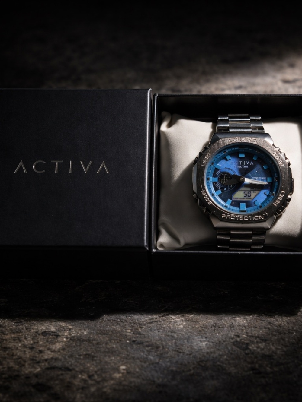 ACTIVA Men's Stainless Steel Watch with Bright Blue Dial 40mm Novalix 🔥🔥🔥